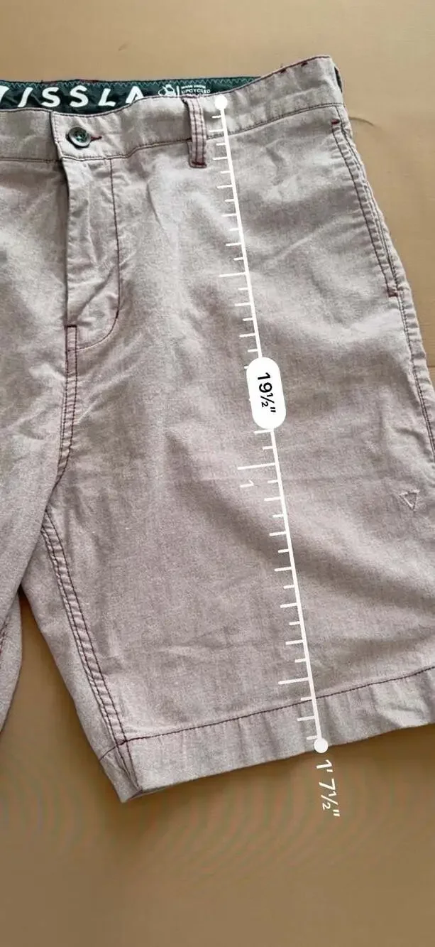 Vissla Men's Upcycled Poly Cotton Stretch Hybrid Chino Shorts